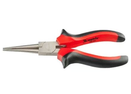 Круглогубцы NICKEL 160 мм никелированные двухкомпонентные рукоятки MATRIX 17355 купить в Нижневартовске