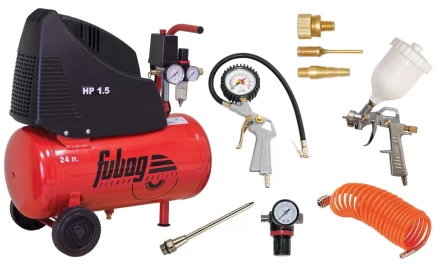 Компрессор безмасляный поршневой прямой привод Fubag House Master KIT + набор 5 предметов купить в Нижневартовске