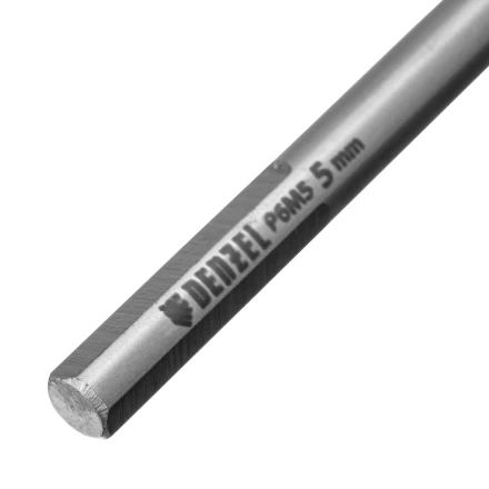 Сверло спиральное по металлу Denzel 5 х 132 мм, Р6М5, Golden Tip, удлиненное, 718254 купить в Нижневартовске