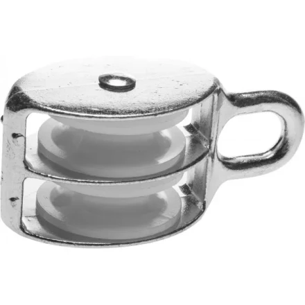 Блок ЗУБР двойной, оцинкованный, нейлоновый шкив, 9x40мм, 3 шт 4-304595-40 купить в Нижневартовске