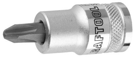 Торцовая бита-головка KRAFTOOL "INDUSTRIE QUALITAT", материал S2, PHILLIPS, сатинированная, 1/2", PH4 27901-4_z01 купить в Нижневартовске