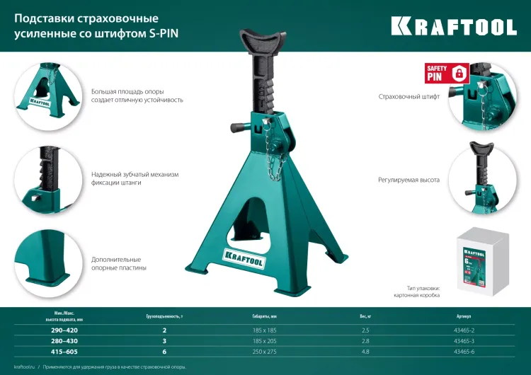 Подставка страховочная KRAFTOOL 43465-3 купить в Нижневартовске
