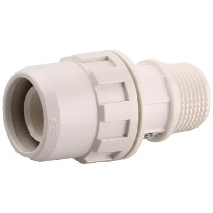 Муфта ЗУБР "ШиреФит" соединительная, "штуцер с гайкой - внешняя резьба", 20мм-3/4" 51461-20-3/4 купить в Нижневартовске