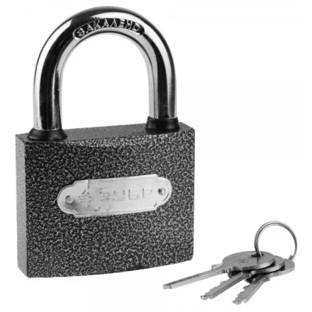 Замок ЗУБР "МАСТЕР" навесной, металлический корпус, закаленная дужка, 75мм 3712-75 купить в Нижневартовске