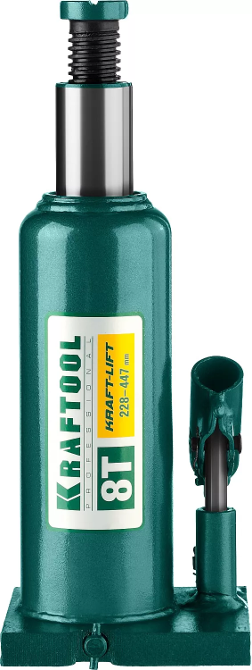 Домкрат гидравлический бутылочный "Kraft-Lift", сварной, 8т, 228-447мм, KRAFTOOL 43462-8 43462-8_z01 купить в Нижневартовске