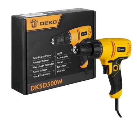 Дрель-шуруповерт сетевой DEKO DKSD500W, 063-4053 купить в Нижневартовске