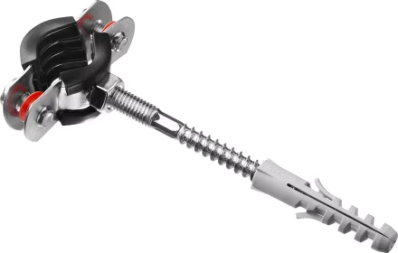 ЗУБР 3/8, цинк, 1 шт, трубный хомут с сантехнической шпилькой и дюбелем (37866-15-19) купить в Нижневартовске