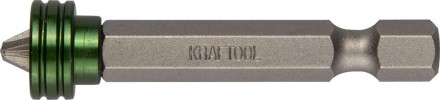 Биты &quot;ЕХPERT&quot;, с магнитным держателем-ограничителем, KRAFTOOL 26128-2-50-1, тип хвостовика E 1/4&quot;, PH2, 50 мм, 1 шт. в блистере 26128-2-50-1 купить в Нижневартовске