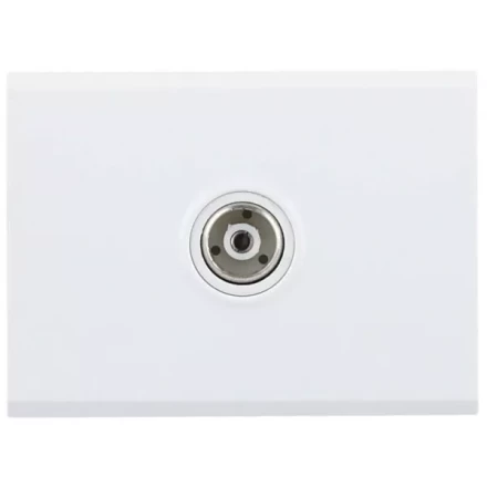 Розетка СВЕТОЗАР "ЭФФЕКТ" телевизионная, без вставки и рамки, цвет белый SV-54415-W купить в Нижневартовске