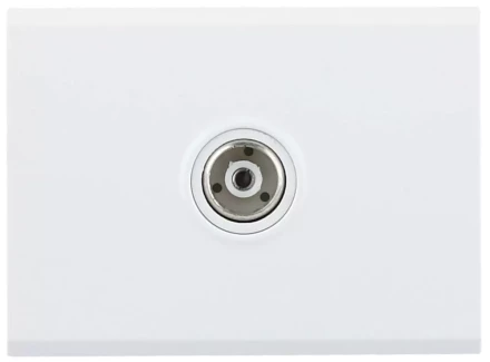 Розетка СВЕТОЗАР "ЭФФЕКТ" телевизионная, без вставки и рамки, цвет белый SV-54415-W купить в Нижневартовске