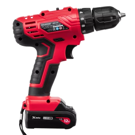 Дрель-шуруповерт аккумуляторная MTX MCDL-12-02, Li-Ion, 12 В, 2 акк. 26182 купить в Нижневартовске