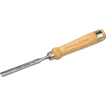 Стамеска-долото ЗУБР "ЭКСПЕРТ" полукруглая с деревянной ручкой, хромованадиевая сталь, 12мм 1822-12_z01 купить в Нижневартовске