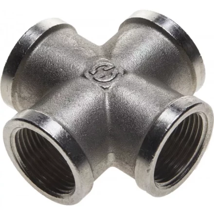 Крестовина GENERAL FITTINGS никелированная латунь, г/г/г/г, 3/4" 51048-3/4 купить в Нижневартовске
