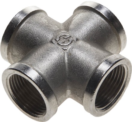 Крестовина GENERAL FITTINGS никелированная латунь, г/г/г/г, 3/4&quot; 51048-3/4 купить в Нижневартовске