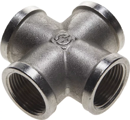 Крестовина GENERAL FITTINGS никелированная латунь, г/г/г/г, 3/4" 51048-3/4 купить в Нижневартовске