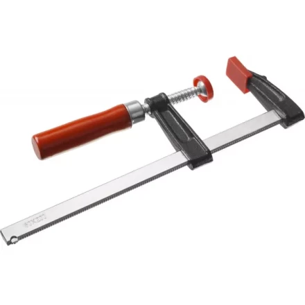 Струбцина ЗУБР "СТАНДАРТ", тип "F", деревянная ручка, стальная закаленная рейка, 50х200мм 32152-50-200 купить в Нижневартовске