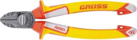 Бокорезы, диэлектрические рукоятки, до 1000 В, трехкомпонентные рукоятки, 180 мм GROSS 17582 купить в Нижневартовске