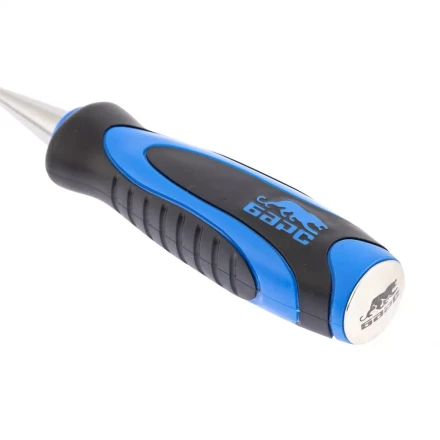 Долото-стамеска,плоская,24мм, двухкомпонентная рукоятка,металлический затыльник БАРС 24649 купить в Нижневартовске