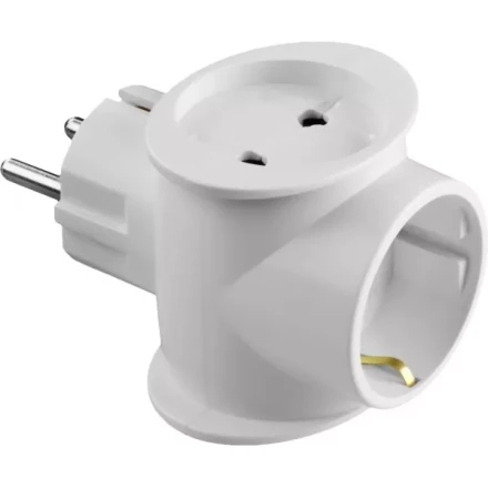 Разветвитель СИБИН электрический с заземлением, 3 гнезда, 16А/220В 55098-3 купить в Нижневартовске