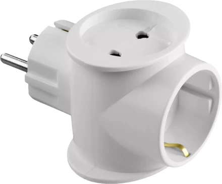 Разветвитель СИБИН электрический с заземлением, 3 гнезда, 16А/220В 55098-3 купить в Нижневартовске