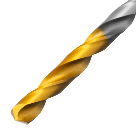 Сверло спиральное по металлу Denzel 5,5 х 139 мм, Р6М5, Golden Tip, удлиненное, 718255 купить в Нижневартовске