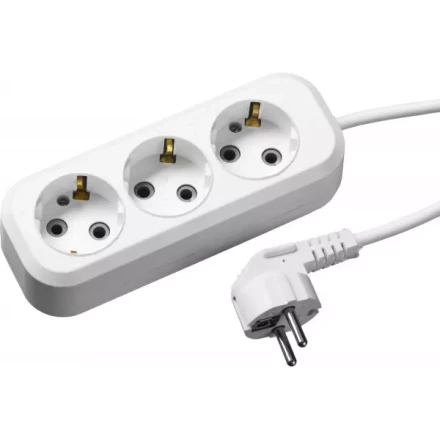 Удлинитель СИБИН электрический, ПВС сечение 0,75кв мм, 3 гнезда, макс мощн 2200Вт, 5м, заземление 55034-5 купить в Нижневартовске