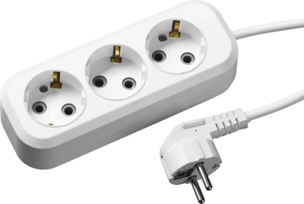 Удлинитель СИБИН электрический, ПВС сечение 0,75кв мм, 3 гнезда, макс мощн 2200Вт, 5м, заземление 55034-5 купить в Нижневартовске