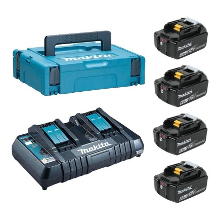 Набор 4 аккумулятора Makita BL 1860B 6 Ач и ЗУ DC 18 RD в MakPac (198094-8) купить в Нижневартовске