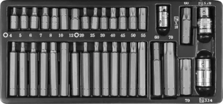 Набор вставок 4-12мм Т20-Т70 30/75мм 3/8"DR 1/2"DR 35предметов Jonnesway S29H4135S 47299 купить в Нижневартовске