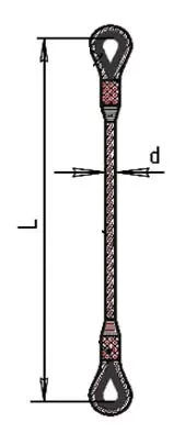 Строп ветвь канатная ВК-1 т L=3 м заплет купить в Нижневартовске