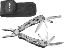 ЗУБР МАСТЕР мультитул 12 в 1 облегченные стальные ручки, нейлоновый чехол, 105 мм (47752)
