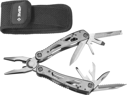 ЗУБР МАСТЕР мультитул 12 в 1 облегченные стальные ручки, нейлоновый чехол, 105 мм (47752) купить в Нижневартовске