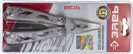 ЗУБР МАСТЕР мультитул 12 в 1 облегченные стальные ручки, нейлоновый чехол, 105 мм (47752) купить в Нижневартовске