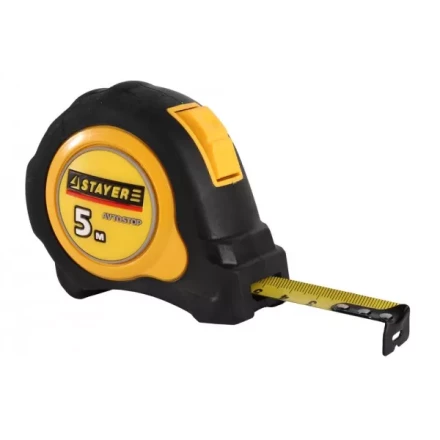 Рулетка STAYER "MASTER" "OMEGA" автостоп, обрезиненный корпус, 5мх19мм 3402-05-19_z01 купить в Нижневартовске