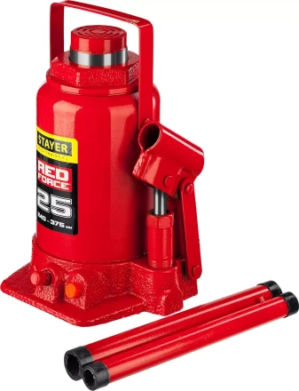 Домкрат гидравлический бутылочный "RED FORCE", 25т, 240-375 мм, STAYER 43160-25 43160-25_z01 купить в Нижневартовске