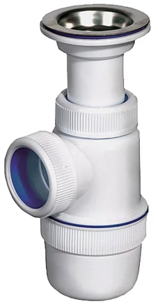 Сифон ЗУБР "ЭКСПЕРТ" колбовый для моек и раковин, выпуск - нержавеющая чашка 51813 купить в Нижневартовске