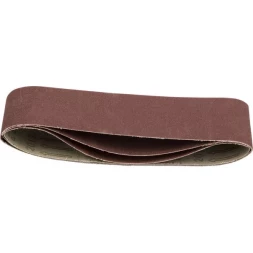 Лента STAYER "MASTER" шлифовальная универсальная бесконечная на тканевой основе, для ЛШМ, P120, 75х533мм, 3шт 35442-120