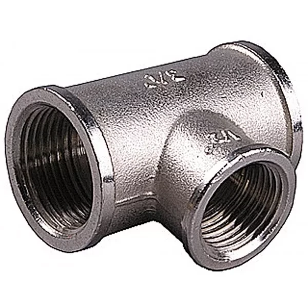 Тройник GENERAL FITTINGS переходной, никелированная латунь, г/г/г, 3/4"-1/2"-3/4" 51060-3/4-1/2-3/4 купить в Нижневартовске
