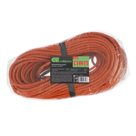 Удлинитель-шнур силовой 50 м, 10A, тип УХ10, 1 розетка, Россия Сибртех 96054 купить в Нижневартовске