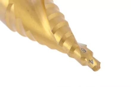 Сверло ступенчатое 4-6-8-10-12-14-16-18-20 мм HSS спиральный проф. шестигр. хвостовик MATRIX 72356 купить в Нижневартовске