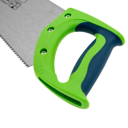 Ножовка по дереву "Зубец", 450 мм, 11 TPI, зуб 2D, калёный зуб, 2-х компонентная рукоятка Сибртех 23825 купить в Нижневартовске