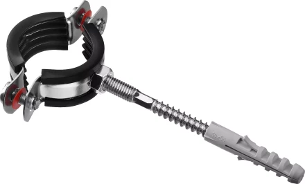 ЗУБР 1, цинк, 1 шт, трубный хомут с сантехнической шпилькой и дюбелем (37866-32-37) купить в Нижневартовске