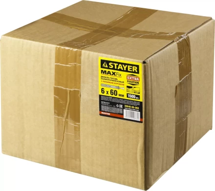 Дюбель-гвоздь полипропиленовый, потайный бортик, 6 x 60 мм, 1500 шт, STAYER Master 30640-06-060 30640-06-060 купить в Нижневартовске