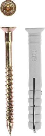 Дюбель-гвоздь ЗУБР "МАСТЕР" полипропиленовый, потайный бортик, 8 x 100 мм, 2 шт 4-301346-08-100 купить в Нижневартовске