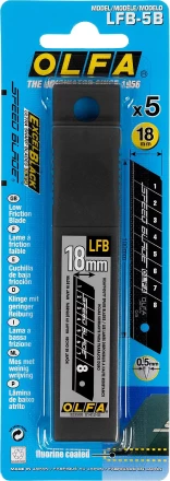 Лезвие OLFA, сегментированное, тефлоновое покрытие 18 мм OL-LFB-5B купить в Нижневартовске