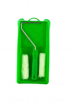 Малярный набор для работ по дереву: кювета 150 мм х 290 мм и мини-валик 110 мм Сибртех 80454 купить в Нижневартовске