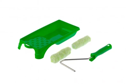 Малярный набор для работ по дереву: кювета 150 мм х 290 мм и мини-валик 110 мм Сибртех 80454 купить в Нижневартовске