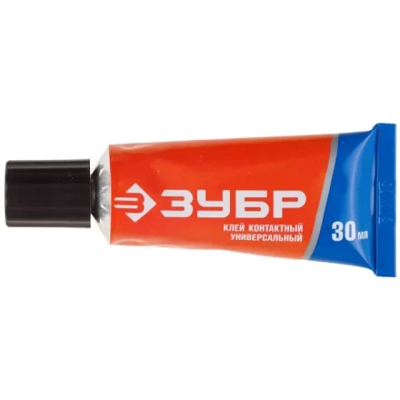 Клей ЗУБР контактный универсальный, в тубе, 30 мл 41924 купить в Нижневартовске