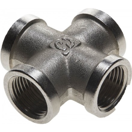 Крестовина GENERAL FITTINGS никелированная латунь, г/г/г/г, 1/2&quot; 51048-1/2 купить в Нижневартовске