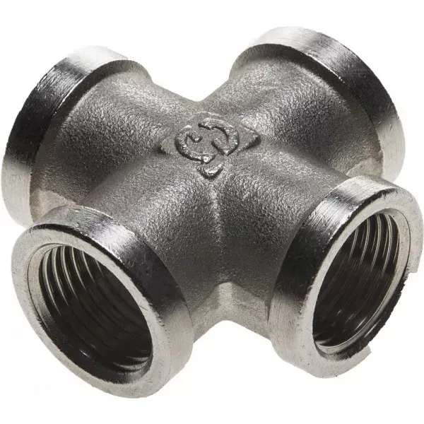 Крестовина GENERAL FITTINGS никелированная латунь, г/г/г/г, 1/2" 51048-1/2 купить в Нижневартовске